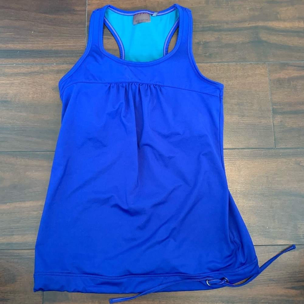 Athleta Blue Tie Bottom Tinker Tank Top